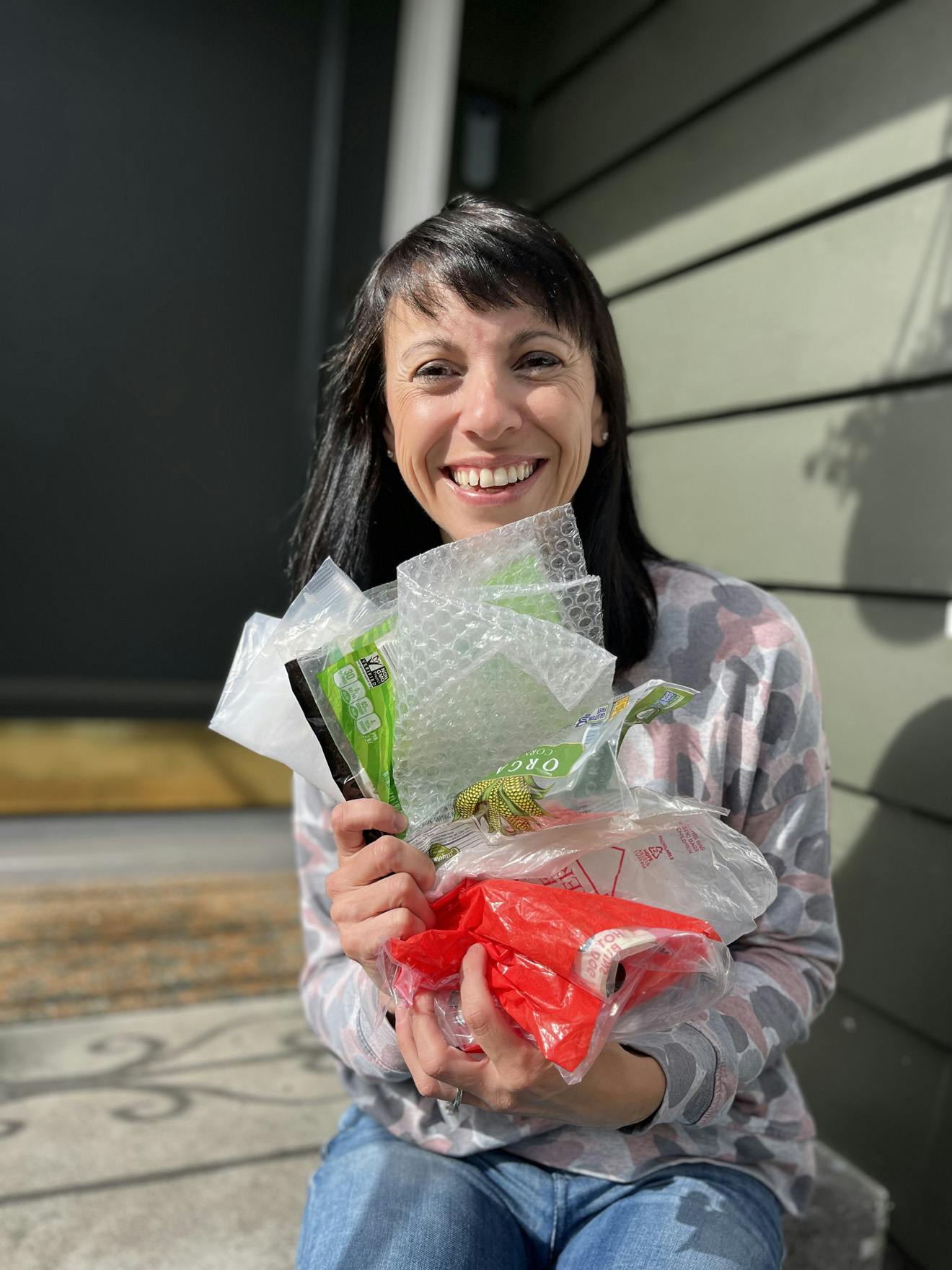 Showing plastic film